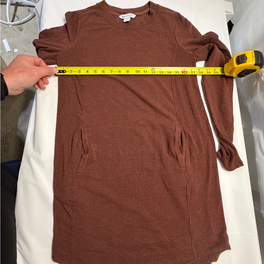 Athleta Long Sleeve Tunic Dress in Rust - Picture 7 of 8